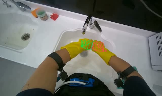 Preparing cleaning cloths: egocentric robotics sample
