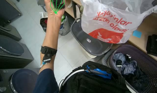 Collecting and bagging small items: egocentric robotics sample