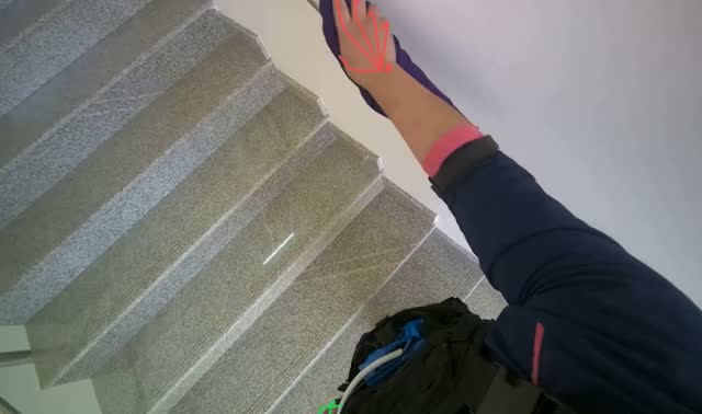 Wiping wall handrail: egocentric robotics sample