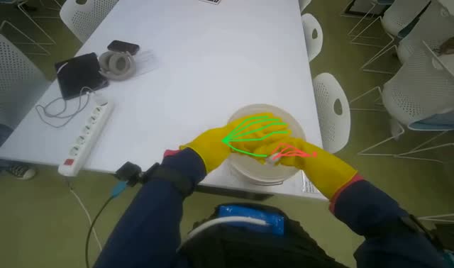 Preparing cleaning supplies: egocentric robotics sample