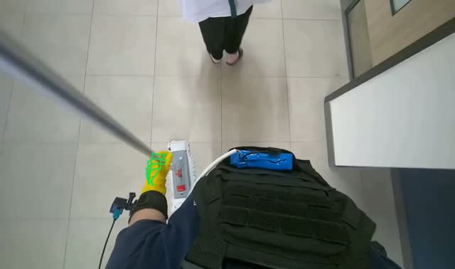 Mopping tiled floor: egocentric robotics sample