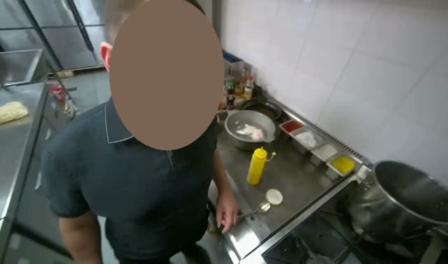 Adding ingredients and stirring food: egocentric robotics sample