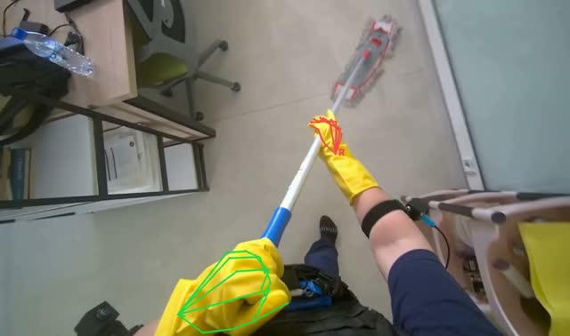 Mopping office floor: egocentric robotics sample