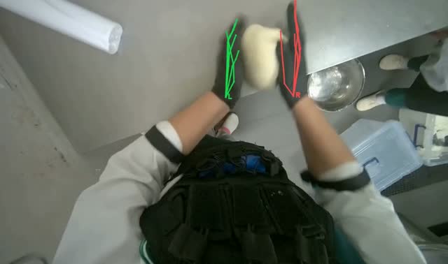 Shaping dough on counter: egocentric robotics sample