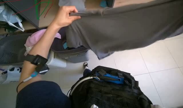 Folding and placing clothes on shelf: egocentric robotics sample