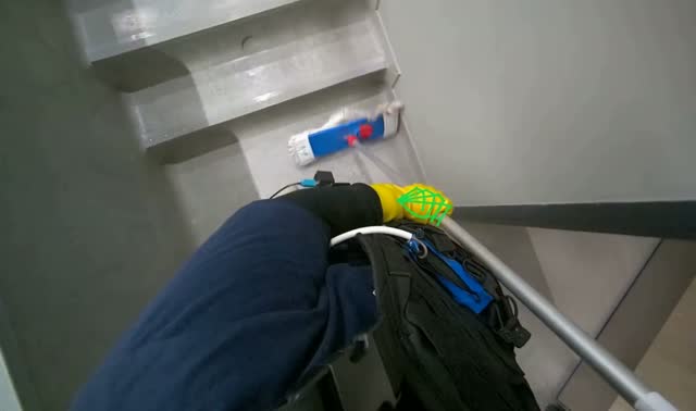 Mopping the stairs and floor: egocentric robotics sample