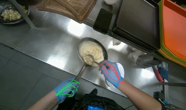 Preparing food from pan: egocentric robotics sample