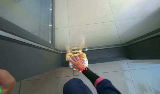 Wiping window frames and glass: egocentric robotics sample