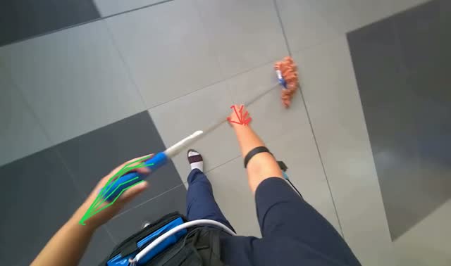 Mopping floor: egocentric robotics sample