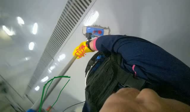 Cleaning high ceiling/wall: egocentric robotics sample
