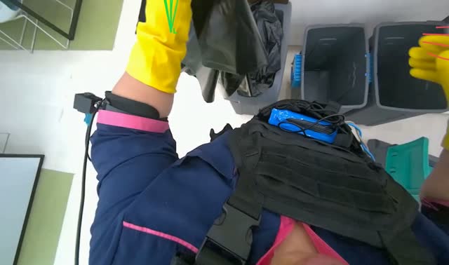 Changing trash bags in recycling bins: egocentric robotics sample