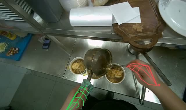 Adding toppings to noodle bowls: egocentric robotics sample