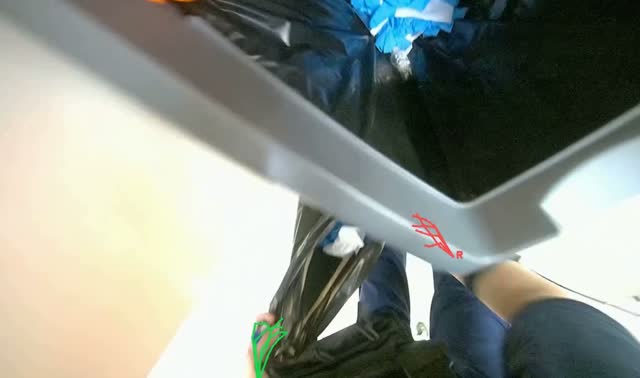 Replacing trash bag in bin: egocentric robotics sample