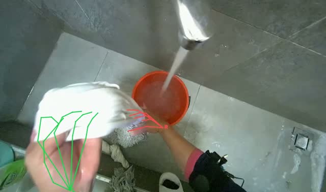 Rinsing and wringing cloths: egocentric robotics sample