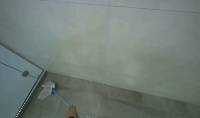 Mopping restroom floors: egocentric robotics sample