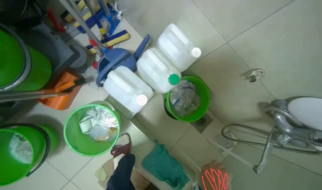 Washing cleaning cloths: egocentric robotics sample