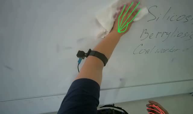 Cleaning whiteboard: egocentric robotics sample