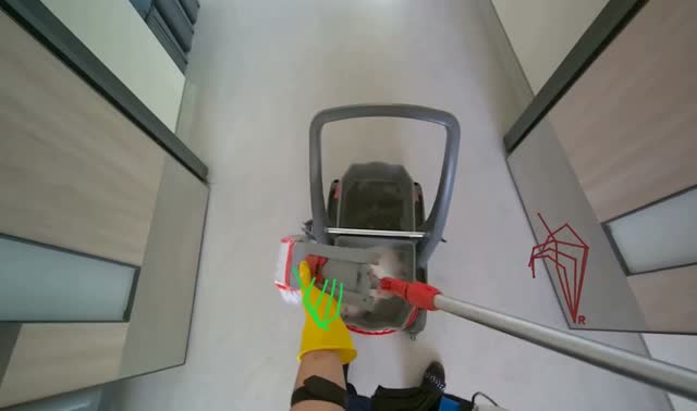 Cleaning mop head: egocentric robotics sample