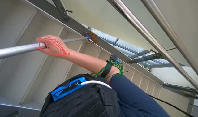 Cleaning stairs: egocentric robotics sample
