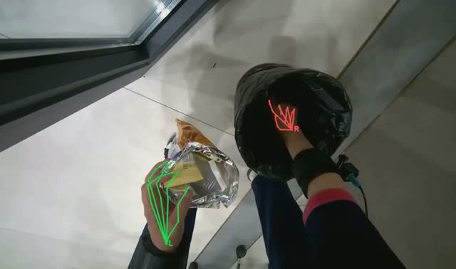 Picking up trash from bin: egocentric robotics sample