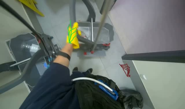 Wringing mop head: egocentric robotics sample