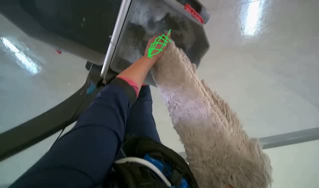Wringing mop in bucket: egocentric robotics sample