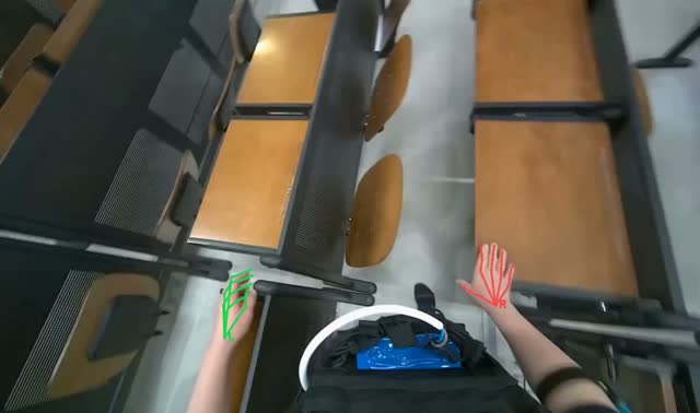 Lowering auditorium desks: egocentric robotics sample