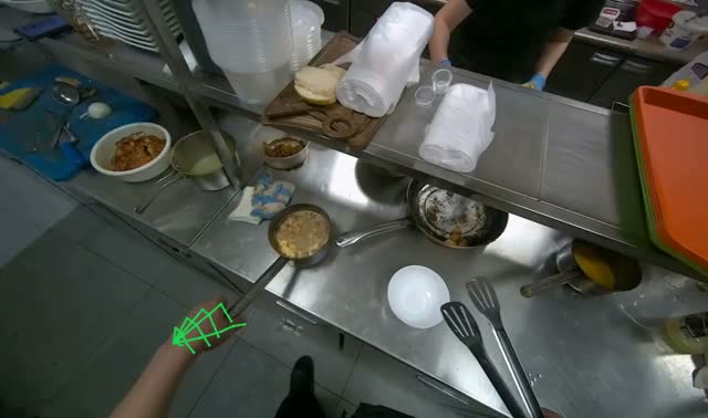 Plating Cooked Food: egocentric robotics sample