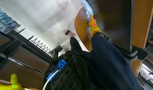 Cleaning desks in classroom: egocentric robotics sample