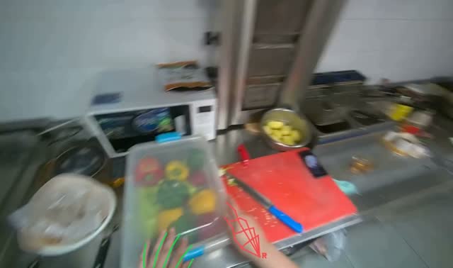 Preparing and storing bell peppers: egocentric robotics sample