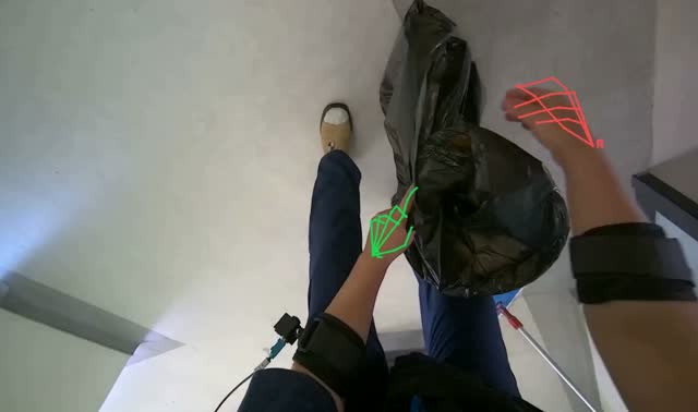 Emptying and replacing trash bags: egocentric robotics sample