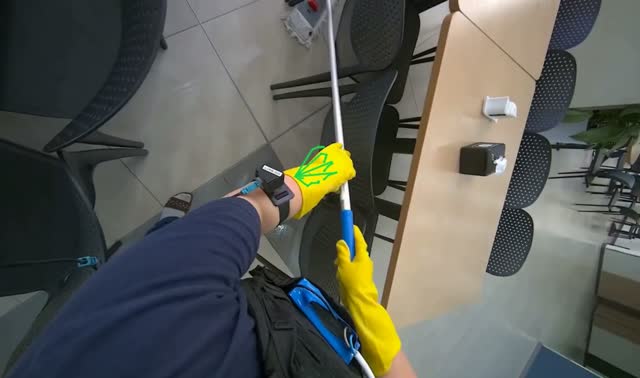 Mopping floor: egocentric robotics sample