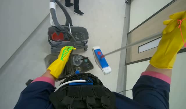 Collecting trash from bins: egocentric robotics sample