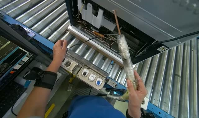 Performing diagnostic tests on refrigerators: egocentric robotics sample