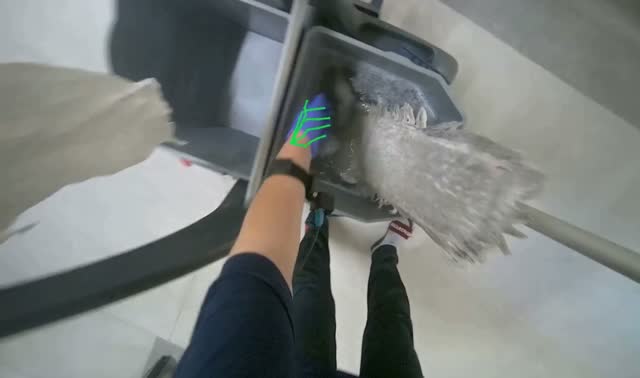 Cleaning mop head: egocentric robotics sample