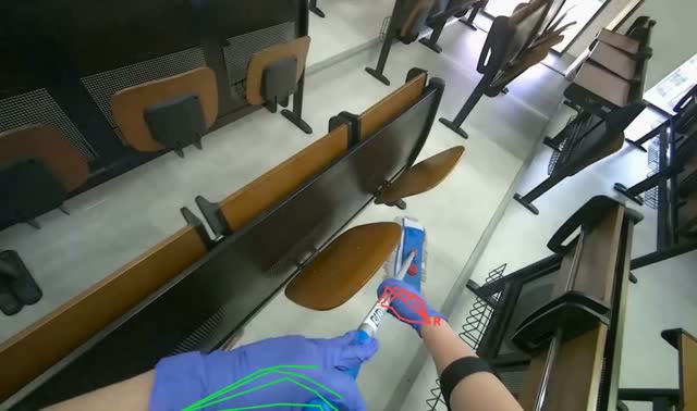 Mopping classroom floor: egocentric robotics sample