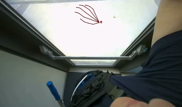 Cleaning glass frames and windows: egocentric robotics sample