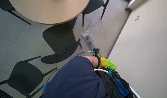 Mopping cafeteria floor: egocentric robotics sample