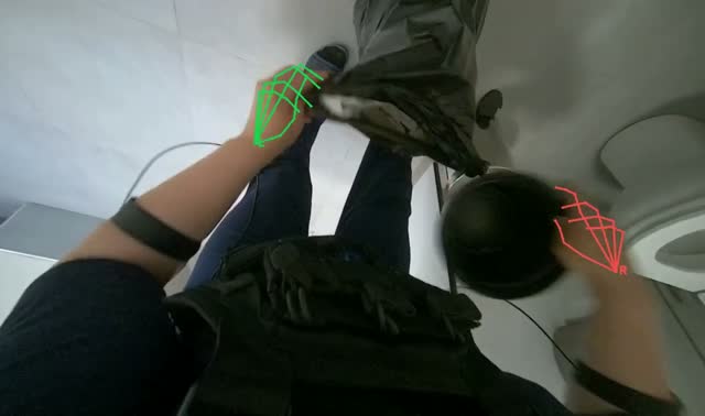 Changing trash bags in restrooms: egocentric robotics sample