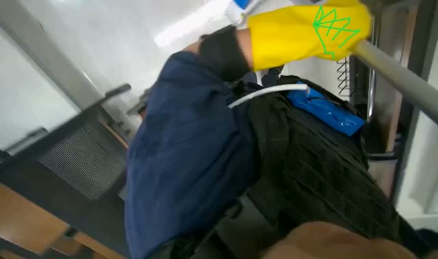 Mopping classroom floor: egocentric robotics sample