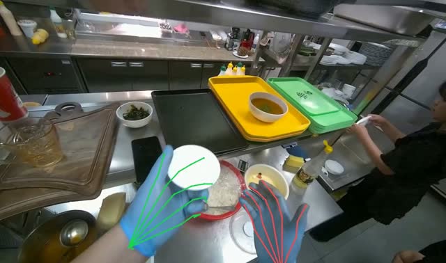 Assembling and presenting food order: egocentric robotics sample