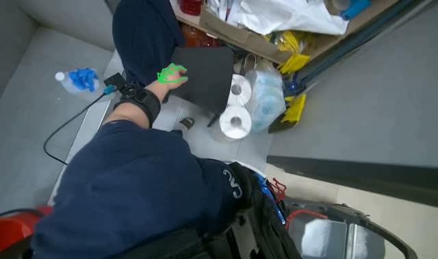 Sorting and placing cloths into bucket: egocentric robotics sample
