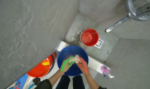 Preparing cleaning equipment: egocentric robotics sample