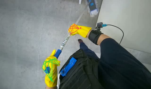 Mopping floor: egocentric robotics sample