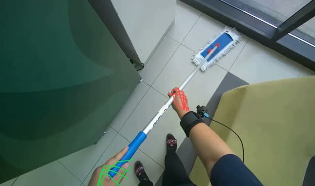 Mopping reception area floor: egocentric robotics sample