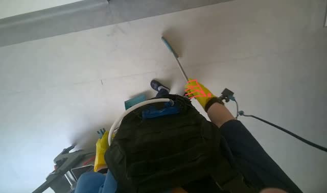 Sweeping floor with brush and dustpan: egocentric robotics sample