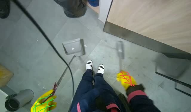 Sweeping floor: egocentric robotics sample