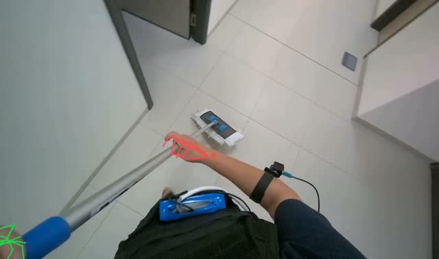 Mopping the floor: egocentric robotics sample