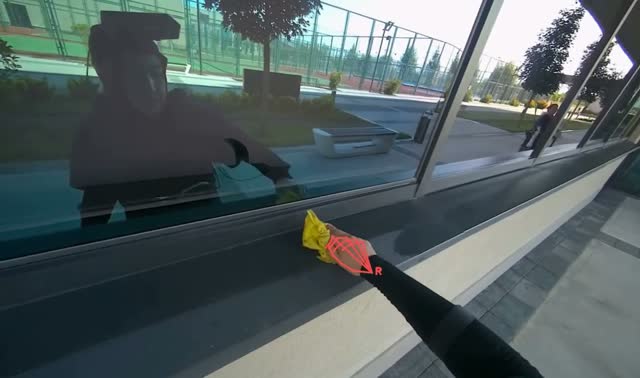 Wiping window frame: egocentric robotics sample