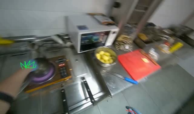 Adding ingredients to pot: egocentric robotics sample